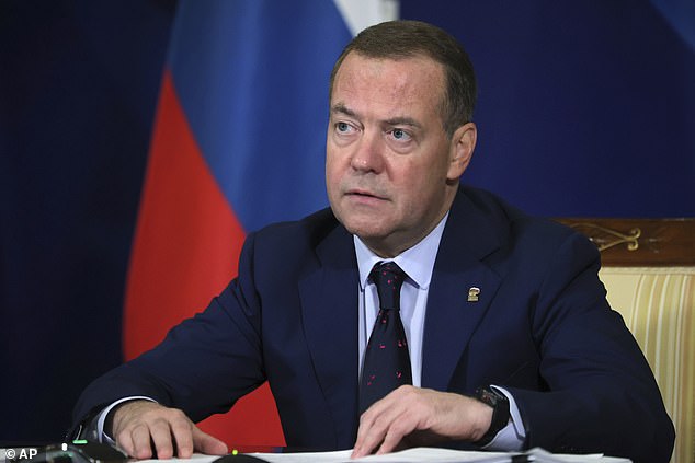 Former Russian President Dmitry Medvedev (pictured) denounced the NATO summit's promise to grant eventual membership to Ukraine