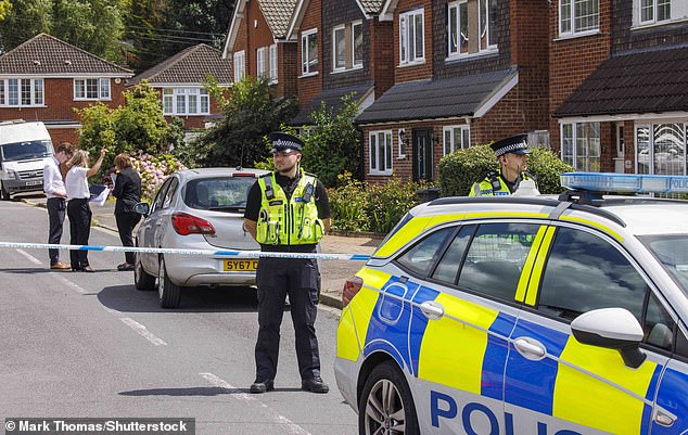 Police are on duty today following the fatal attack in Bushey, Hertfordshire, on Tuesday night