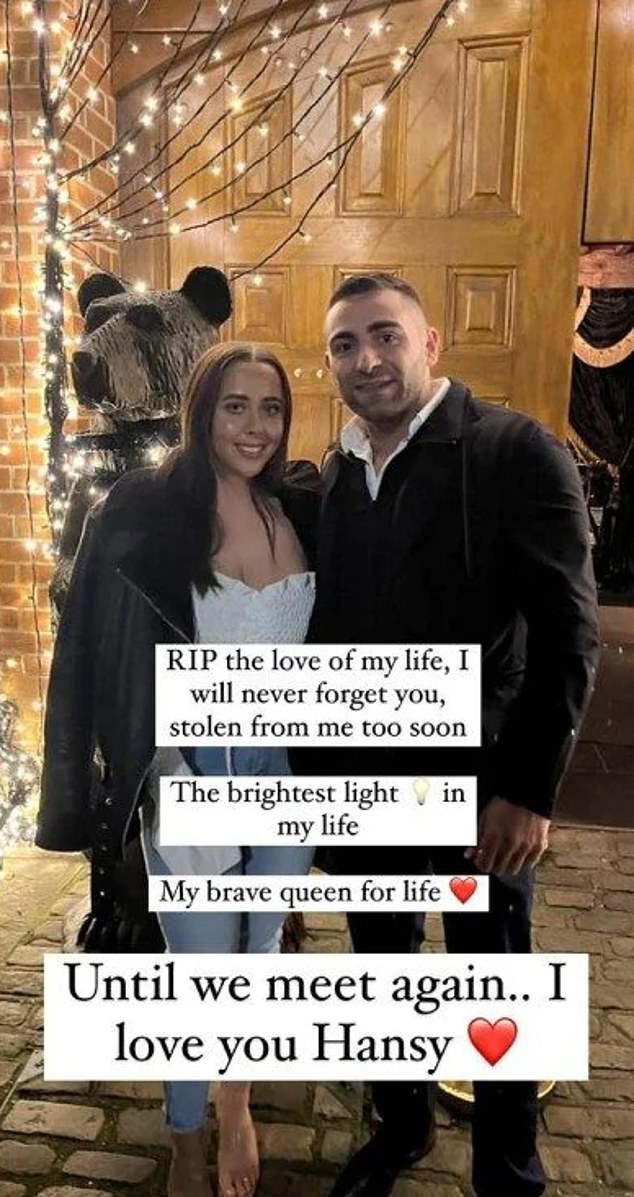 This comes as Alex Klein, who was in a relationship with Hannah Hunt, 28, shared a heartbreaking tribute.