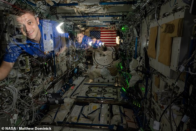 NASA astronaut Matthew Dominick (self-portrait above) previously served as a naval test pilot and fighter pilot commander before joining the U.S. space program.