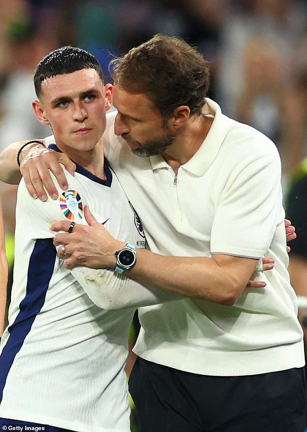 Manchester City midfielder Phil, 23, was one of the few dejected faces after England booked their place in the Euro 2024 final, after playing their 