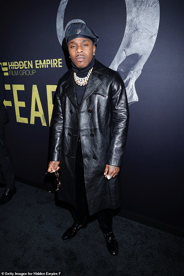 DaBaby was ordered to pay him $10,000 in restitution for the incident and stay at least 100 metres away from him. Photographed last year in Los Angeles