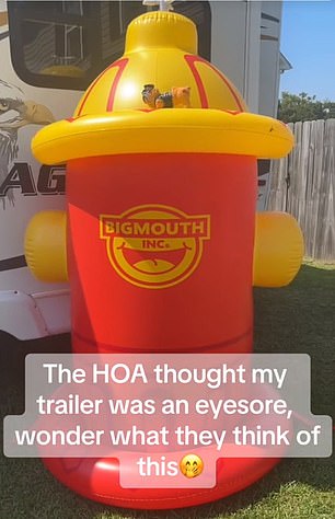 An inflatable fire hydrant has recently appeared.