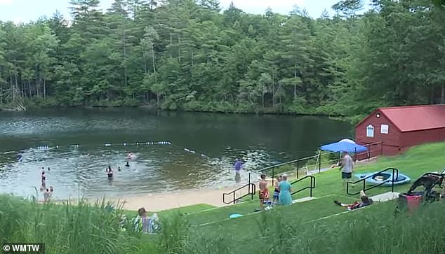 There is a roped-off swimming area nearby, but the rocks and cliffs are tempting for teenagers.