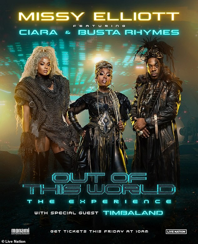 Immediately following the ABC broadcast, Ciara and her dancers had to rush to Crypto.com Arena in Inglewood, California, for the next stop on Missy Elliott's 30-date Out of this World: The Experience Tour, which also includes Busta Rhymes and Timbaland.