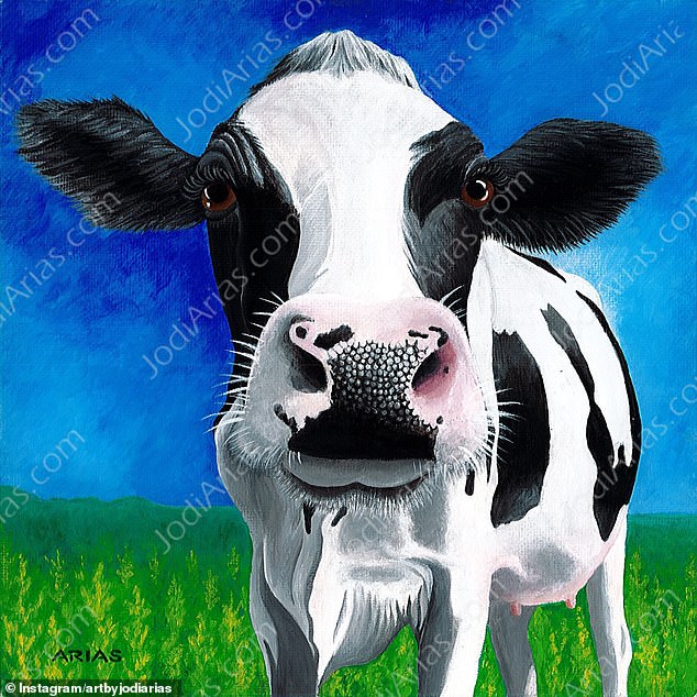 Arias said he was recently commissioned to paint a cow for a fan, after 