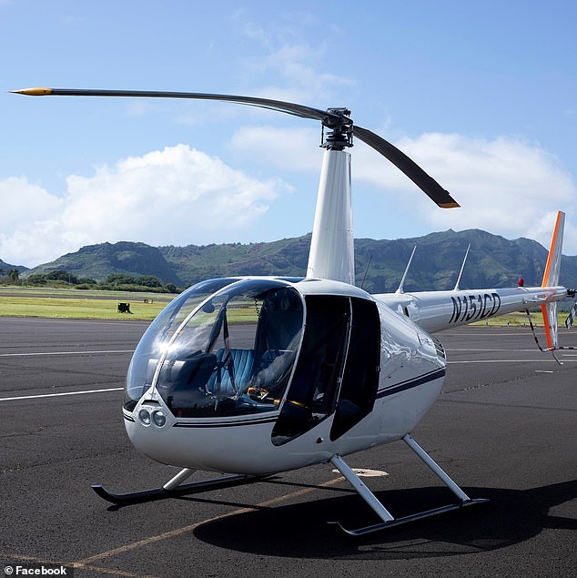 Three people were on board the Robinson R44 helicopter that crashed off the Na Pali Coast at around 2 p.m. yesterday. (File image)