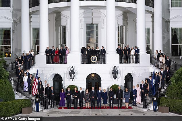 Biden has spent this week surrounded by the pomp and gravitas of NATO. On Wednesday he hosted allied heads of state and government at the White House.