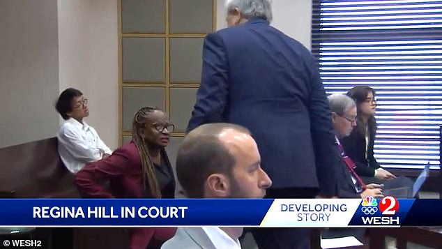 Disgraced Orlando City Commissioner Regina Hill appeared in court Thursday and asked if she could return to the home at the center of an investigation.