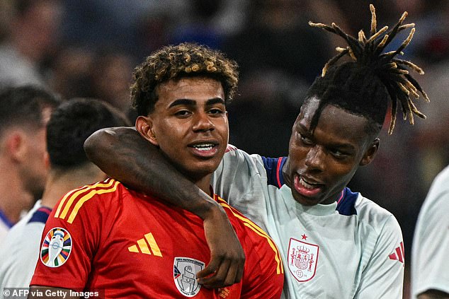 Lamine Yamal (left) and Nico Williams (right) have been two of Spain's brightest stars at the Euros