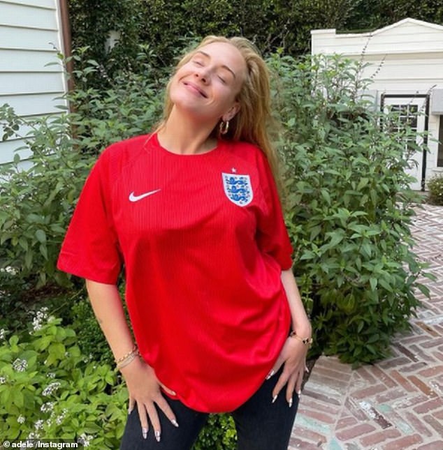 Adele also supported England during Euro 2020