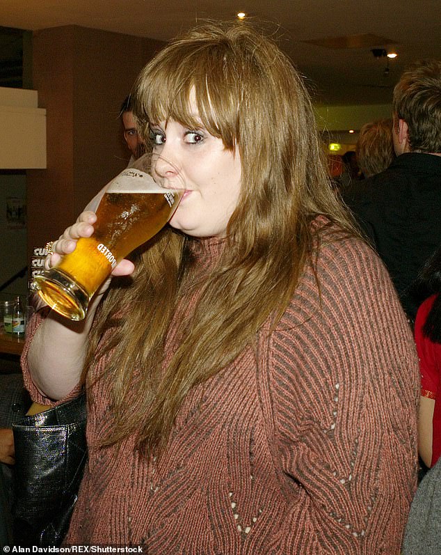 In the past, Adele liked to enjoy a pint (pictured here in 2008 in Soho)