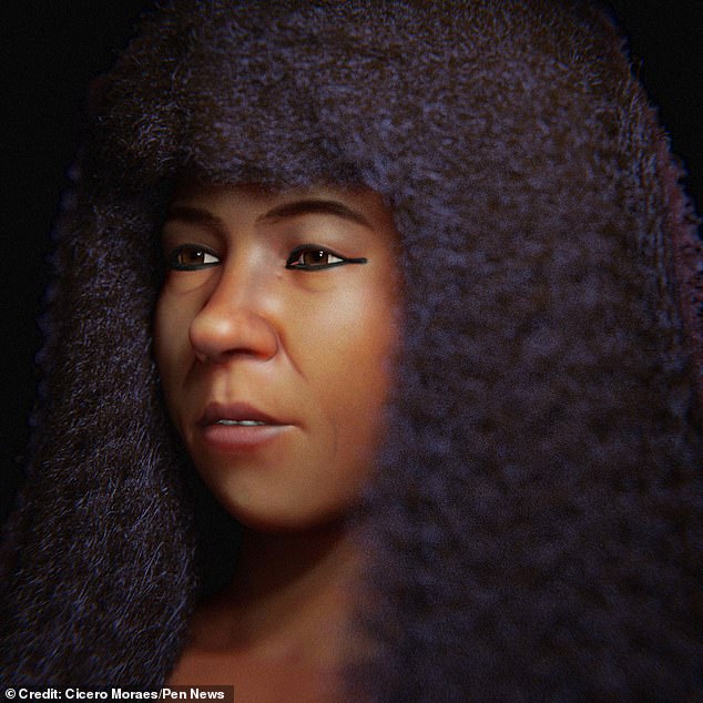 Her true face has been revealed more than 1,500 years after her death, revealing her 'delicate' features as they were in life.