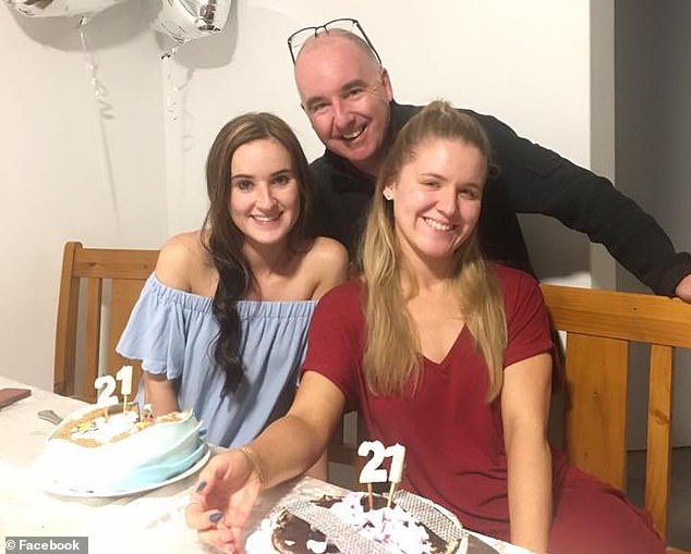 Mr Fisk and his daughters Brittany (left) and Lacinda (right) are supporters of Cancer Council NSW.