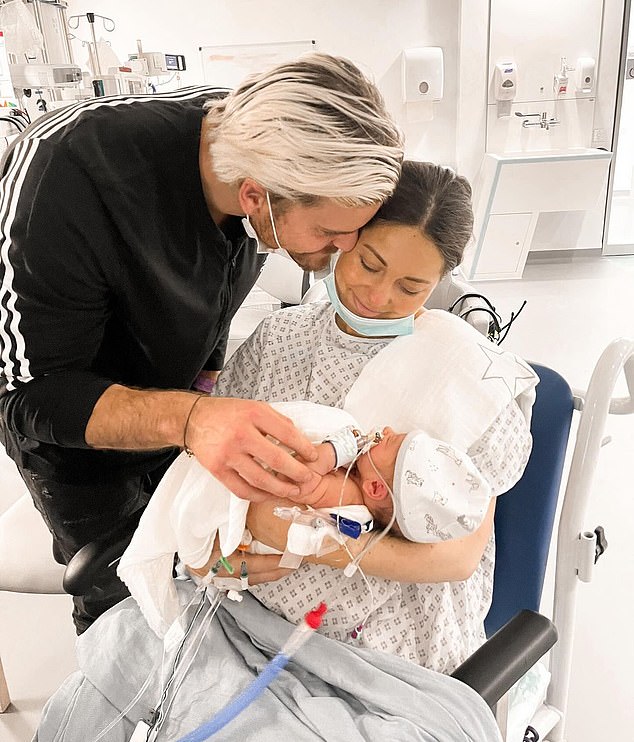 In May, former Made in Chelsea star Louise Thompson also revealed she feared she would die after being denied a Caesarean and tearing her uterus while giving birth to her son Leo.