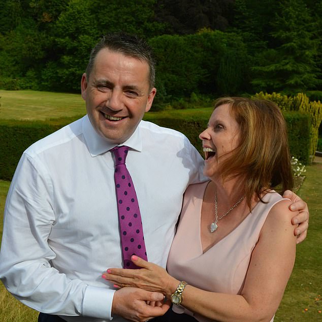 John Hunt is pictured with his wife Carol, who was killed along with two of their two daughters.