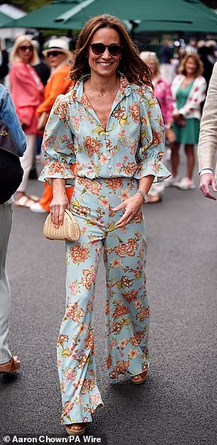 Radiant: Pippa was all smiles as she attended the prestigious occasion in London today.