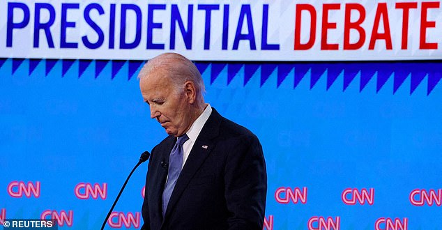 President Biden at the presidential debate in Atlanta on June 27. Some delegates described him as a 