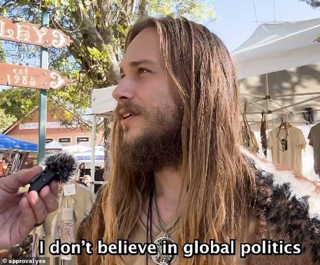 One man said he viewed global politics as a 