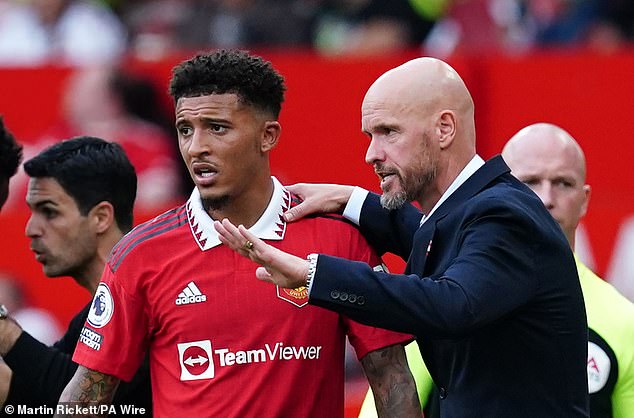 Sancho has not played for United for almost a year after a public clash with Erik ten Hag.