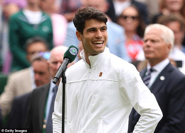 Alcaraz said he felt 'calm' in the final moments before his victory on the centre court