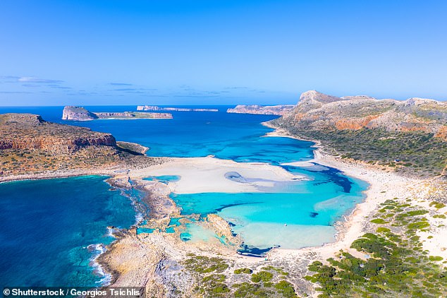 Balos Lagoon is famous in Crete for its pristine white sand and exotic turquoise waters and is home to rare animals and plants that have protected status.