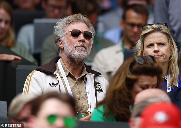 Sporting messy grey hair, a bushy, unkempt beard, an untucked shirt, baggy trousers and trainers, the movie star looks drastically different from his usual buzz cut and clean-shaven appearance.