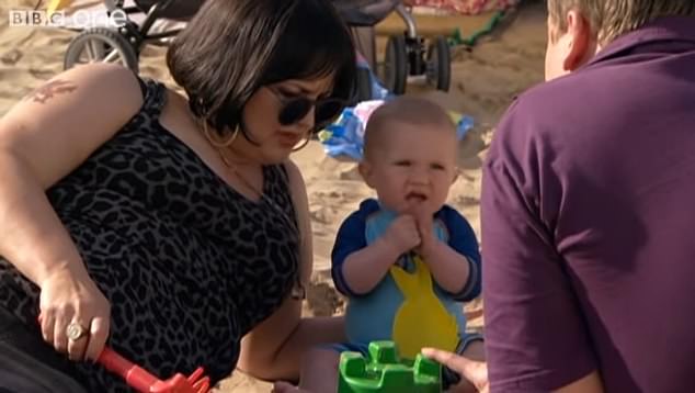 He played Neil as a baby in four episodes. The picture shows him with mom and dad on the beach in episode five of season three (2009)