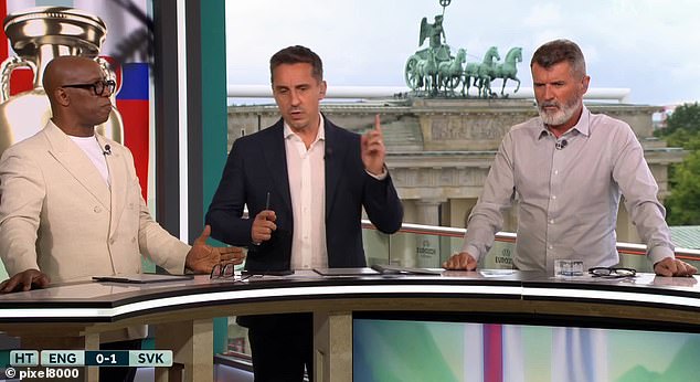 Ian Wright (left), Gary Neville (centre) and Roy Keane (right) returned to the ITV schedule