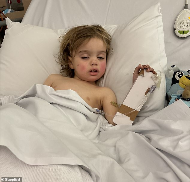 The two-year-old's condition worsened a day after a second visit to the GP, which ruled out any virus or bacteria. Oliver (pictured) was struggling to breathe and was rushed to hospital by his parents.