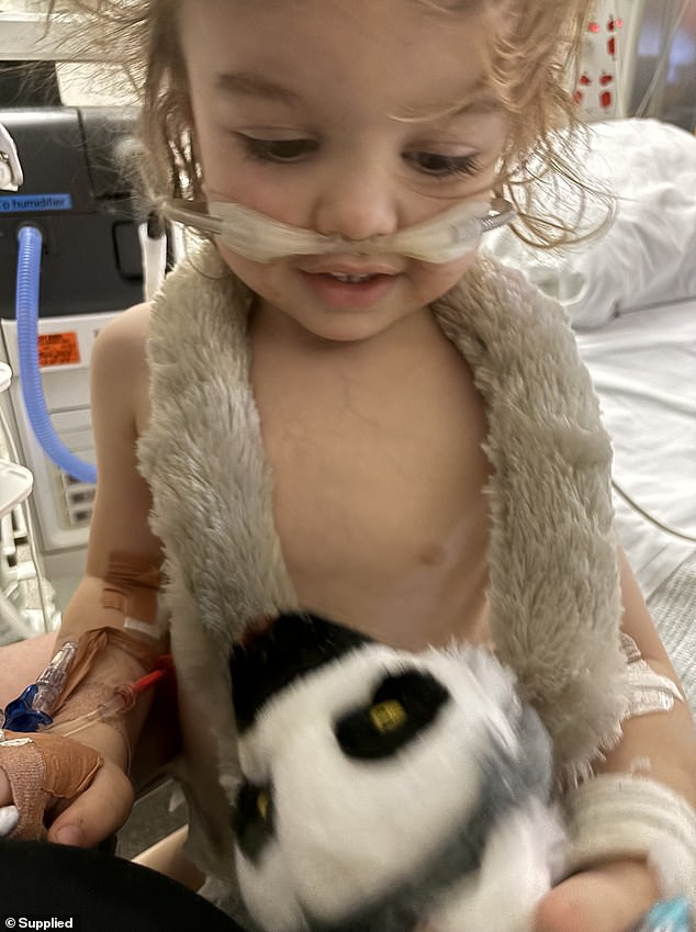 Oliver (pictured) has a long road of treatment ahead of him and his father said doctors have told him the first six months of treatment will be intense.