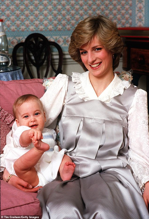 Diana with her son, Prince William. The princess's visits to Collie's home were kept secret and she went without security personnel.