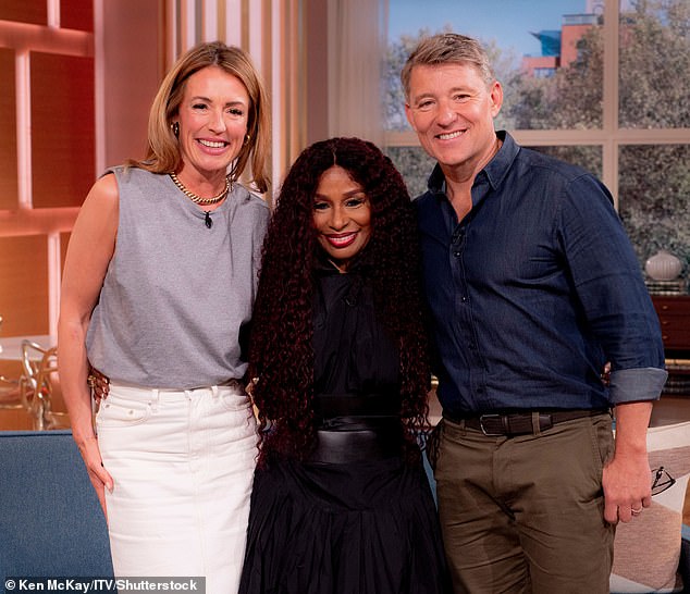 This Morning, which introduced new presenters Cat Deeley (left) and Ben Shephard (right) in March, has interviewed celebrities in recent months (pictured with guest Chaka Khan)