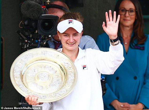 Barbora won the Wimbledon title and became the eighth different woman to win Wimbledon in the past eight years when she beat No. 7 Jasmine, 6-2, 2-6, 6-4, in the women's final.