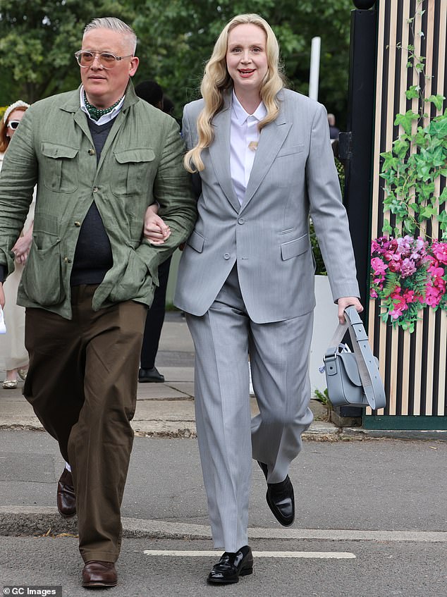 The actress, who previously received her first Primetime Emmy Award nomination for Outstanding Supporting Actress, cut an elegant figure in a grey suit.