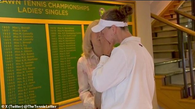 Krejcikova cries as former mentor Jana Novotna's name appears on Wimbledon women's champions board