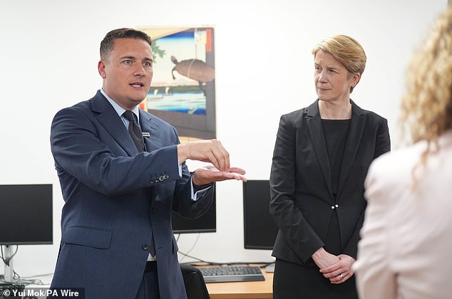 Health Secretary Wes Streeting (left) with NHS England chief executive Amanda Pritchard on 8 July