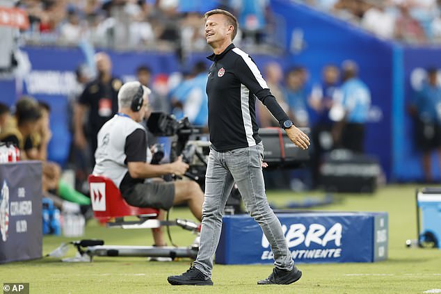 Canada coach Jesse Marsch seen during the Copa America third-place match against Uruguay