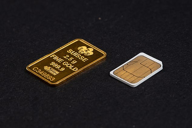 As good as gold: This tiny 2.5g gold bar is worth £170, although prices change twice a day