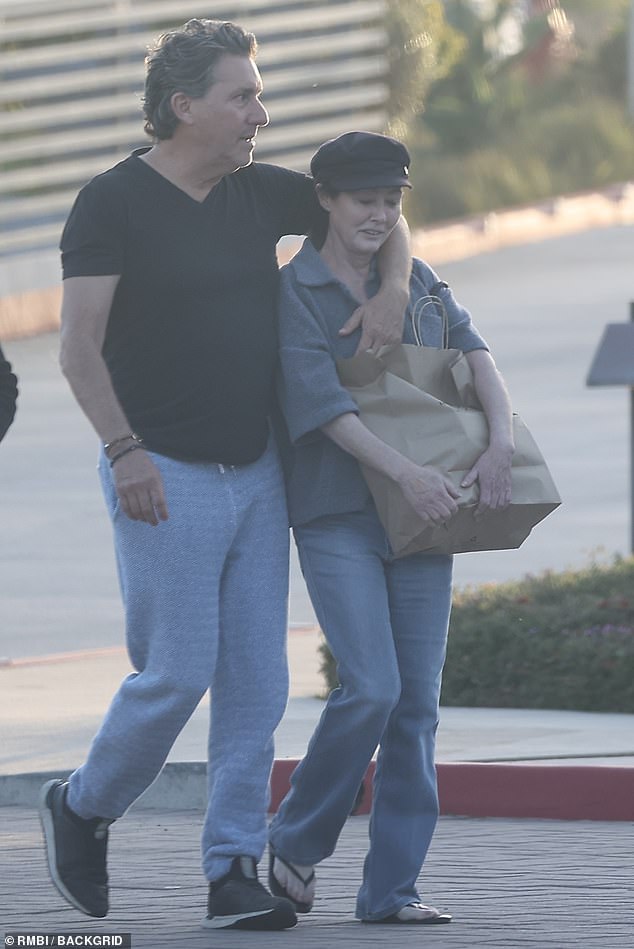 Doherty is seen with her friend Chris Cortazzo on June 16, just before the actress passed away at age 53 after years of battling cancer.