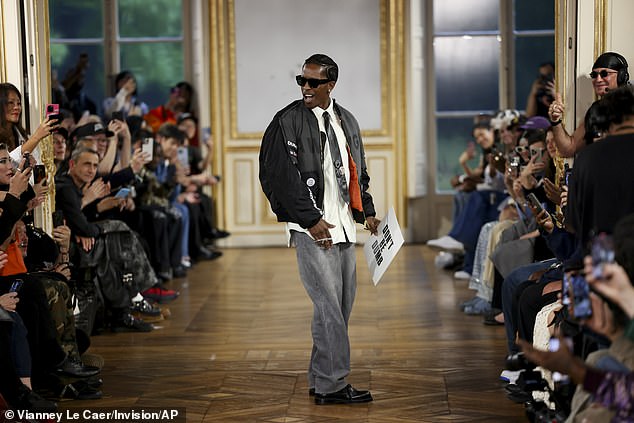 It was at a promotion for A$AP's (born Rakim Athelaston Mayers) debut collection 'American Sabotage' during his AWGE SS/25 presentation at Paris Fashion Week on June 21.