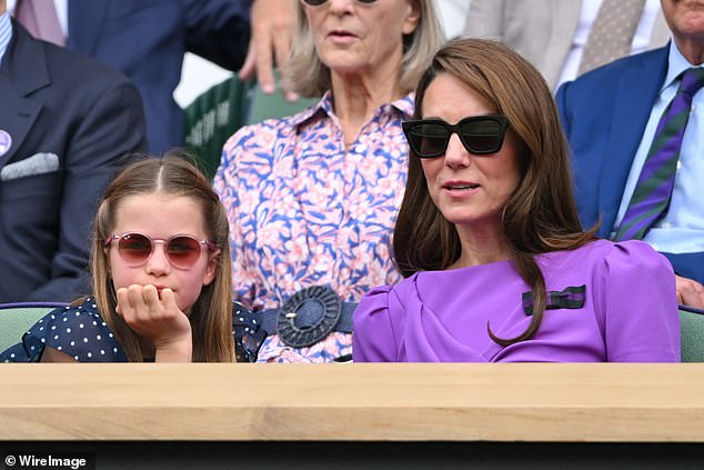 The Princess of Wales was in the royal box for the men's singles final on Sunday.