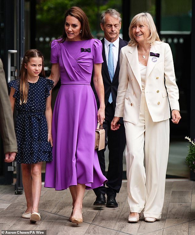 The Princess of Wales made a triumphant return to public life today as she attended the Wimbledon men's final alongside her daughter Princess Charlotte.