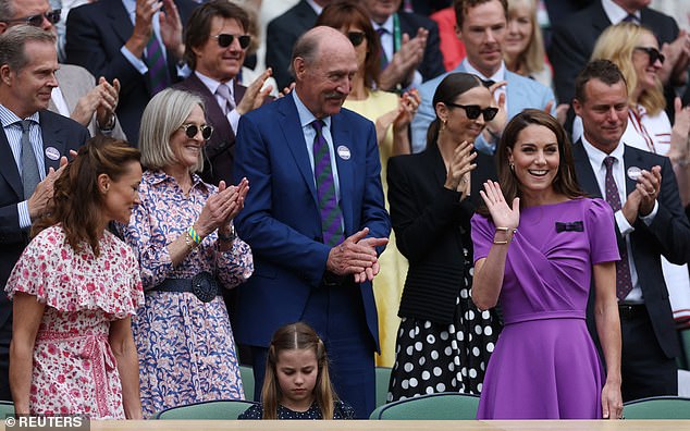 Celebrities and leaders watched as the Princess of Wales made her first appearance in months