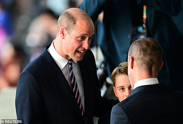 Prince William and his son Prince George are in attendance at the Euro 2024 final, after the Princess of Wales was at Wimbledon today to watch Carlos Alcaraz beat Novak Djokovic.