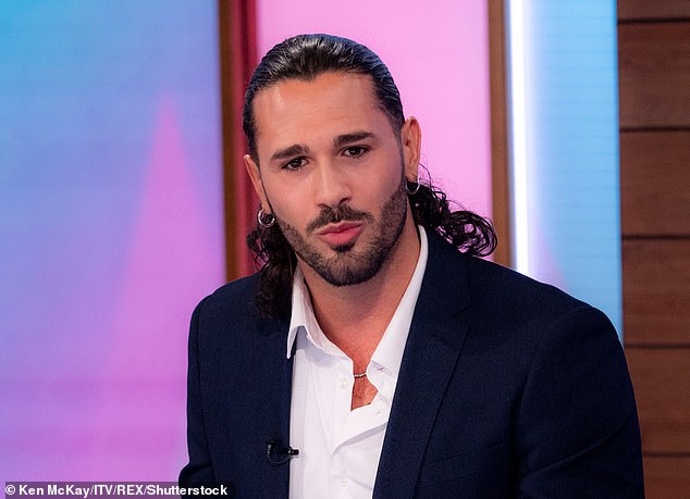 The professional dancer (pictured) has been accused of 'punching and kicking' the Love Island star during her time on the show last year despite him calling her the 'perfect student' in a resurfaced interview.