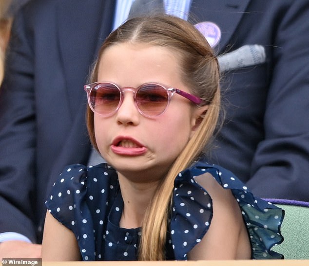 The young royal appeared enthralled by the sporting action and winced during the tense moments.