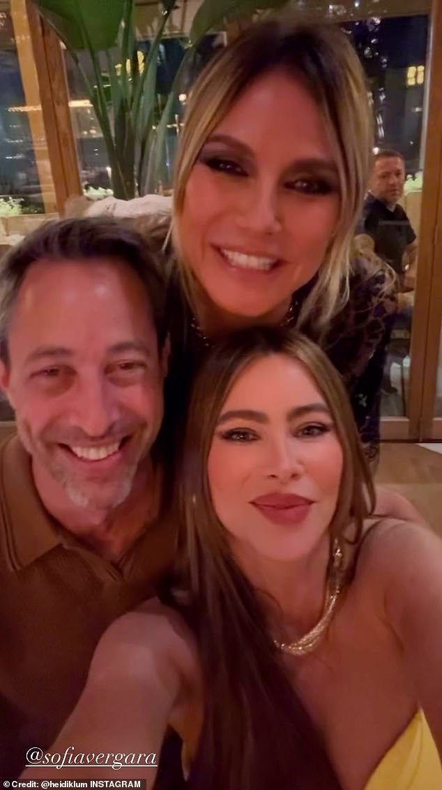 Heidi, 51, shared several clips from the night on her Instagram Stories, including one of Sofia and the orthopedic surgeon snuggling up together at a restaurant.