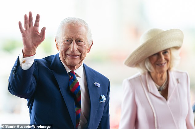 The King will embark on his first royal tour abroad since being diagnosed with cancer, Buckingham Palace has announced. Pictured: The King and Queen visit the Senedd