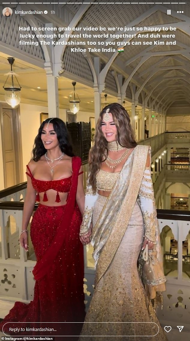 Meanwhile, Kim was in Mumbai last week for Anant Ambani's wedding to her sister Khloe. Khloe said she had the 